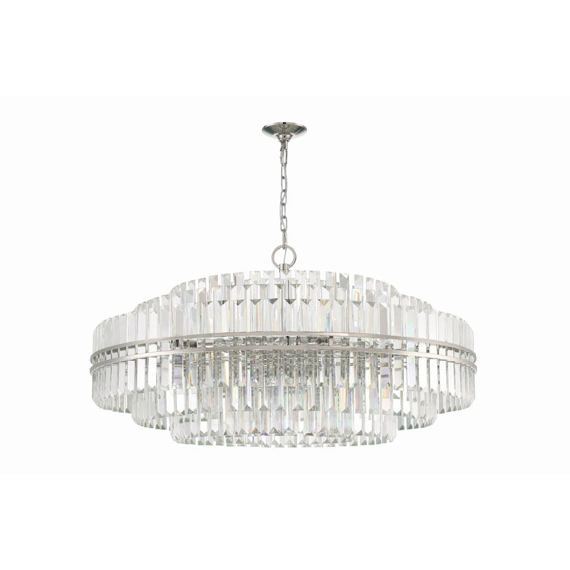 Hayes 32 Light 40.5" Pendant in Polished Nickel