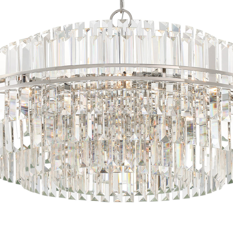 Hayes 32 Light 40.5" Pendant in Polished Nickel