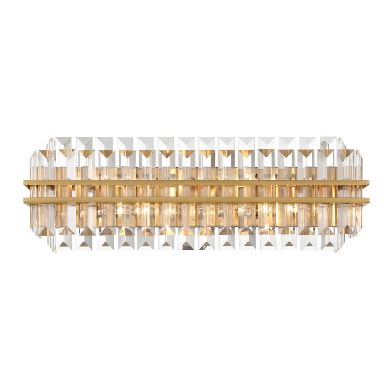 Hayes 4 Light 23.5" Bathroom Vanity in Aged Brass