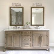 Hayes 4 Light 23.5" Bathroom Vanity in Polished Nickel in a room setting