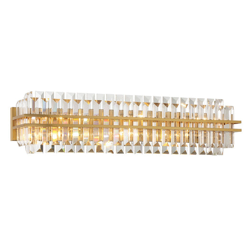 Hayes 6 Light 31.5" Bathroom Vanity in Aged Brass