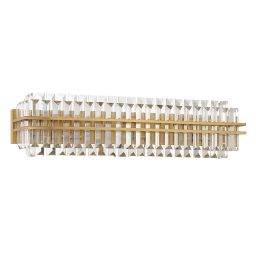 Hayes 6 Light 31.5" Bathroom Vanity in Aged Brass
