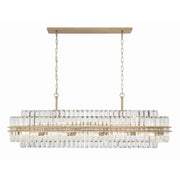 Hayes 16 Light 50" Linear Pendant in Aged Brass