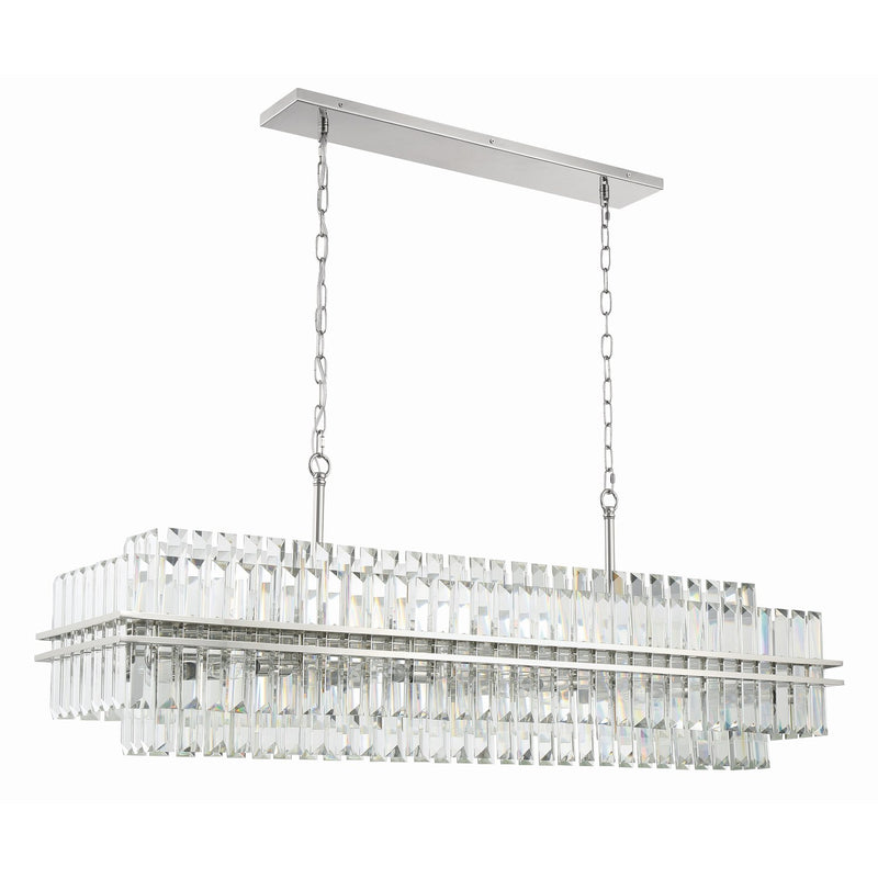 Hayes 16 Light 50" Linear Pendant in Polished Nickel