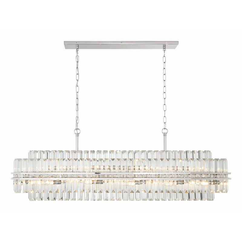 Hayes 16 Light 50" Linear Pendant in Polished Nickel
