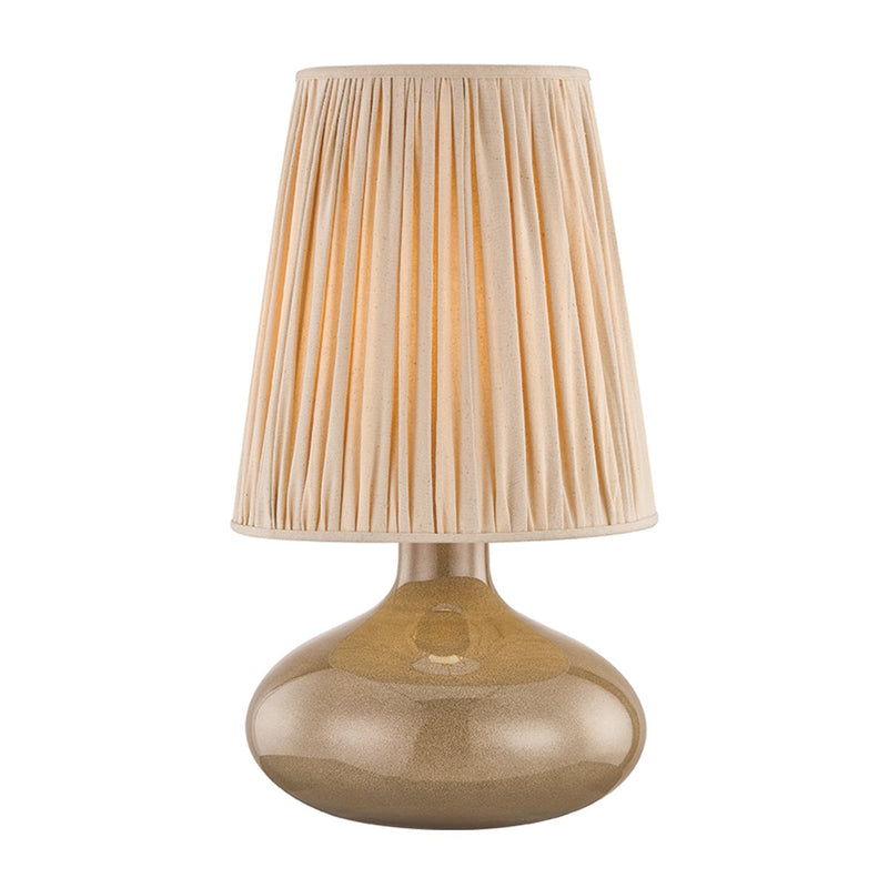 Clementine Table Lamp in Aged Brass / Ceramic Mocha Luce