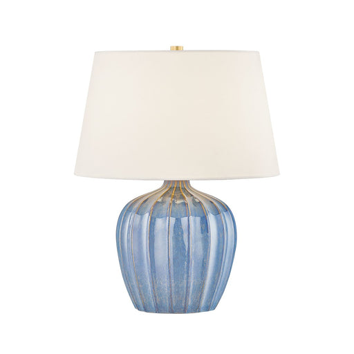 Myla Table Lamp in Aged Brass / Ceramic Spring Lake
