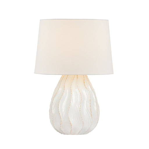 Karla Table Lamp in Aged Brass / Ceramic Sea Salt