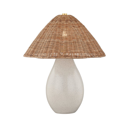 Deanne Table Lamp in Aged Brass / Ceramic Creamy Oat