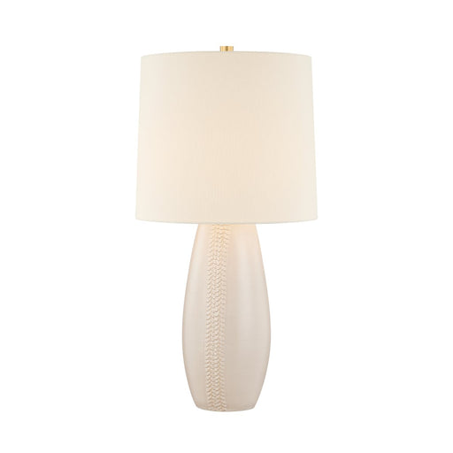 Shavani Table Lamp in Aged Brass / Ceramic Honeydew