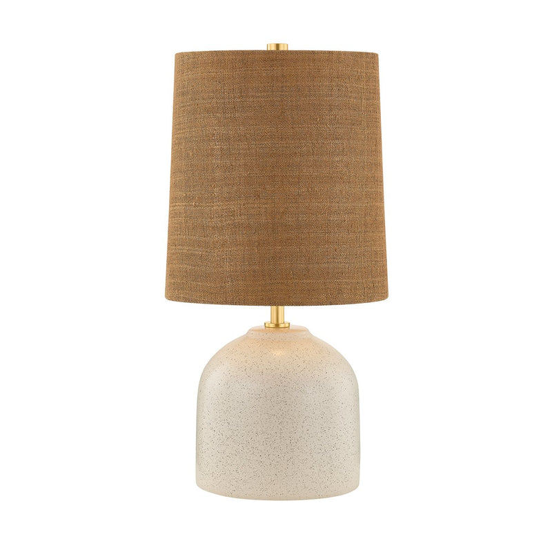 Gladys Table Lamp in Aged Brass / Ceramic Vanilla Bean
