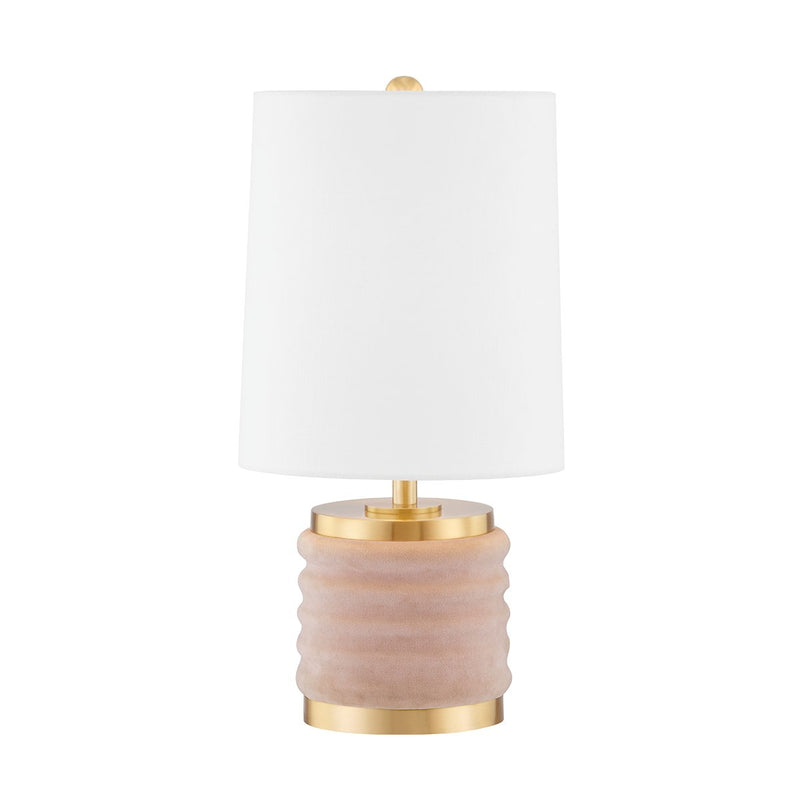 Bethany Table Lamp in Aged Brass / Blush