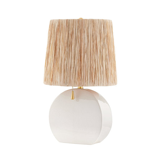 Aneesa Table Lamp in Aged Brass / Ceramic Ivory Crackle
