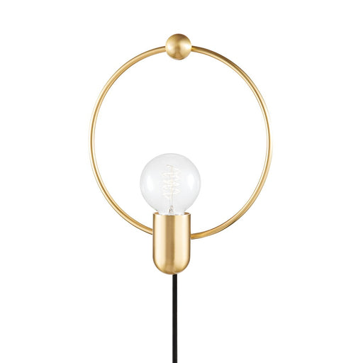 Darcy Plug-In Wall Sconce in Aged Brass