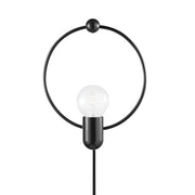 Darcy Plug-In Wall Sconce in Soft Black