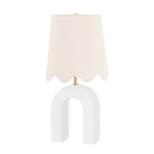 Roshani Table Lamp in Aged Brass / Ceramic Matte White