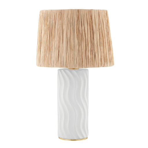 Daniella Table Lamp in Aged Brass / Ceramic White Wash