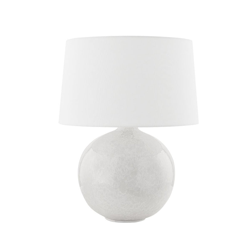 Karina Table Lamp in Aged Brass / Ceramic Gloss Nimbus