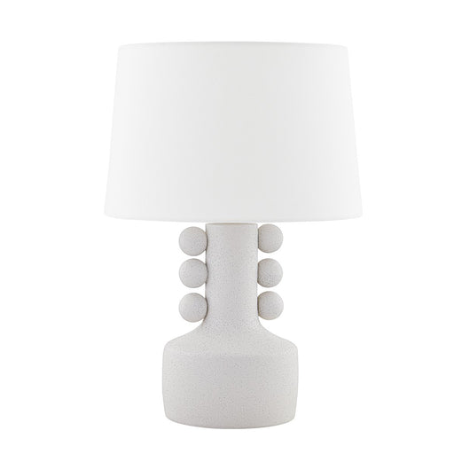 Amalia Table Lamp in Aged Brass / Ceramic Matte White Speck