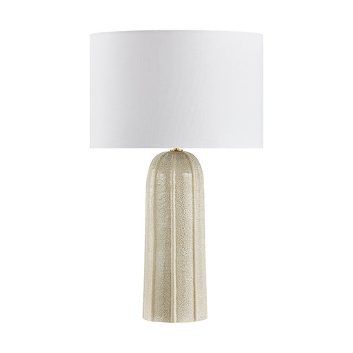 Kel Table Lamp in Aged Brass / Ceramic Reactive Ash