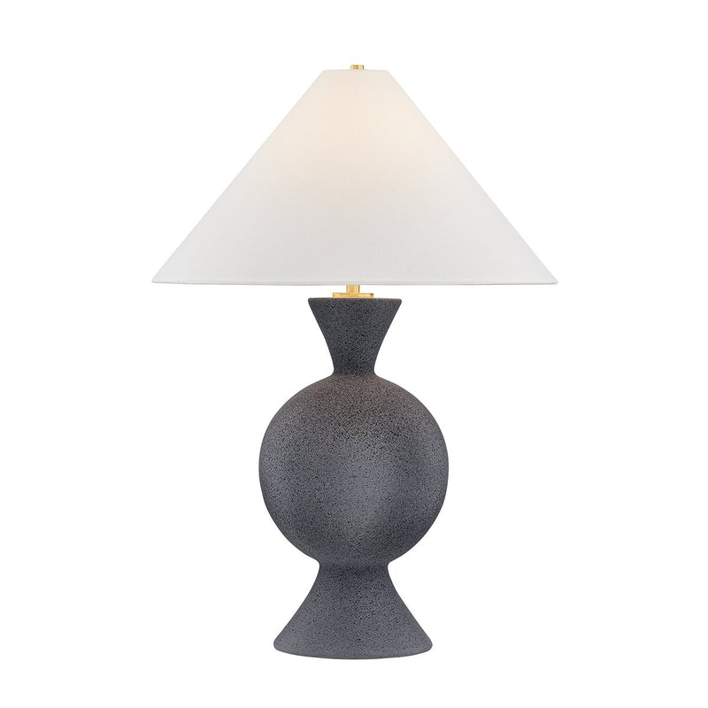 Zadeh Table Lamp in Aged Brass / Ceramic Pale Midnight