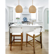 Jace 1 Light 15" Pendant in Soft Gold in a room setting