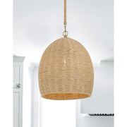 Jace 1 Light 15" Pendant in Soft Gold in a room setting