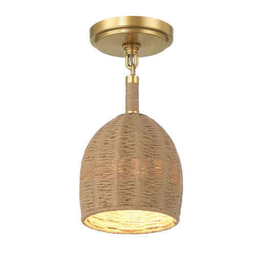 Jace 1 Light 6" LED Semi Flush Mount in Soft Gold