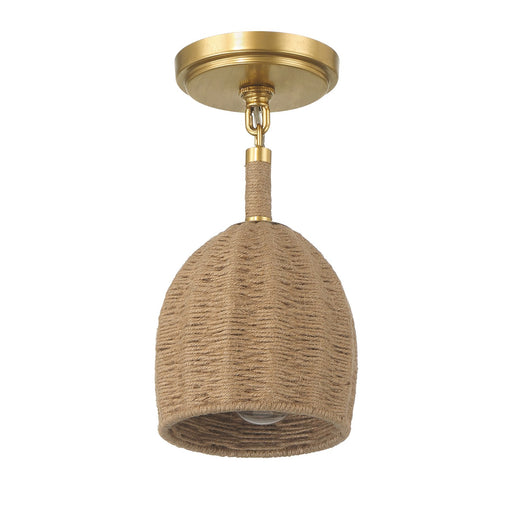 Jace 1 Light 6" LED Semi Flush Mount in Soft Gold
