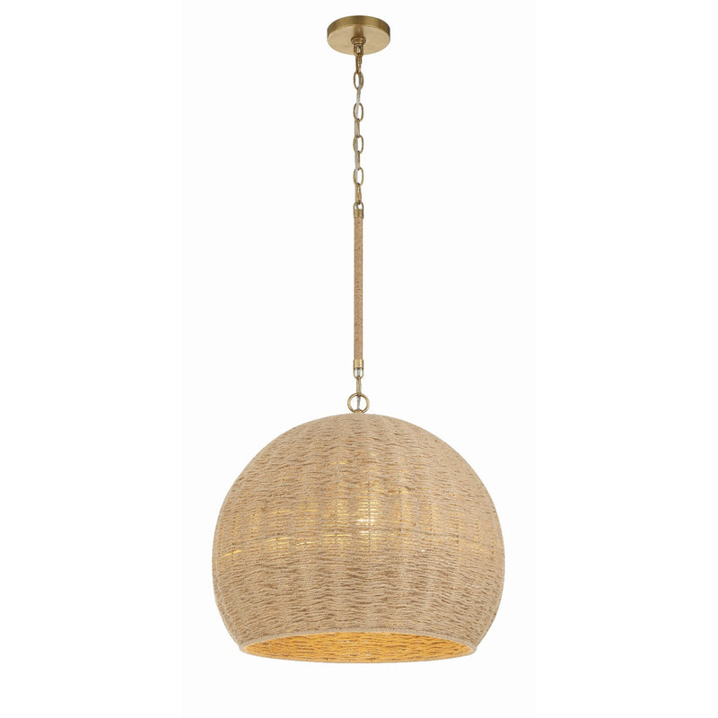 Jace 3 Light 20" Pendant in Soft Gold