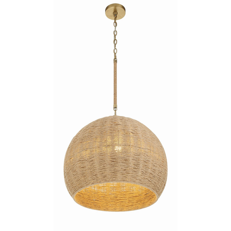 Jace 3 Light 20" Pendant in Soft Gold