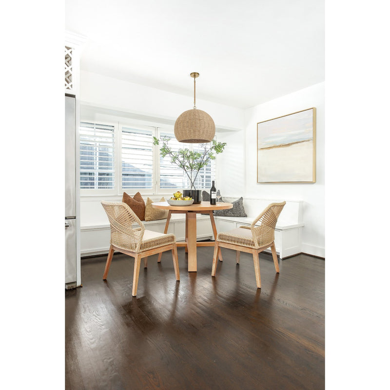 Jace 3 Light 20" Pendant in Soft Gold in a room setting