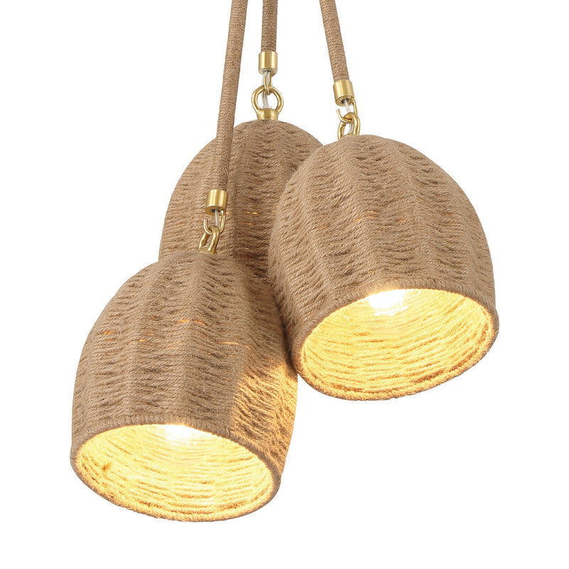 Jace 3 Light 11" LED Pendant in Soft Gold