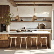 Jace 3 Light 11" LED Pendant in Soft Gold in a room setting