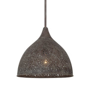 Jasmine 1 Light 14" Pendant in Forged Bronze