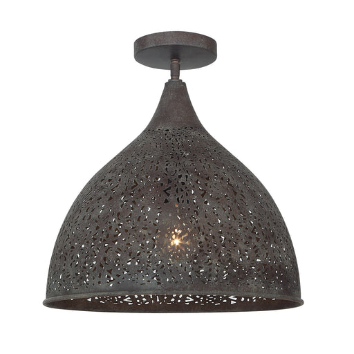 Jasmine 1 Light 14" Semi Flush Mount in Forged Bronze