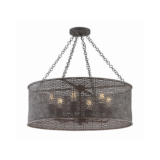 Jasmine 6 Light 25" Chandelier in Forged Bronze