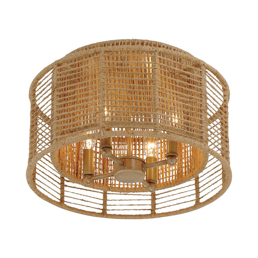 Jayna 4 Light 15" Flush Mount in Burnished Silver