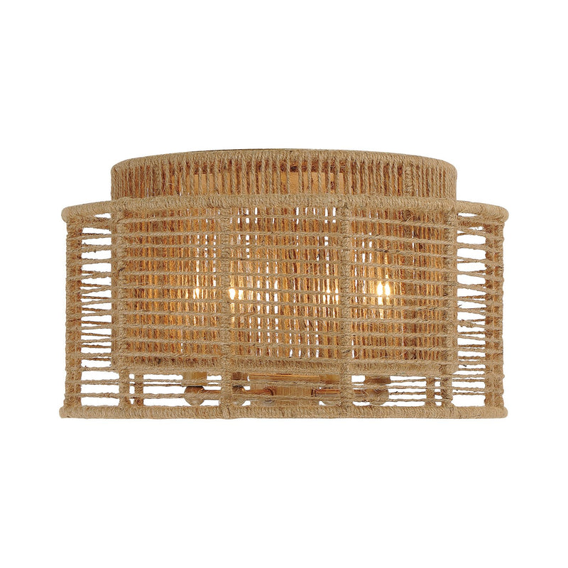 Jayna 4 Light 15" Flush Mount in Burnished Silver