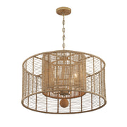 Jayna 4 Light 25" Chandelier in Burnished Silver
