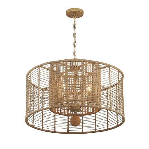 Jayna 4 Light 25" Chandelier in Burnished Silver