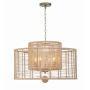 Jayna 4 Light 25" Chandelier in Burnished Silver