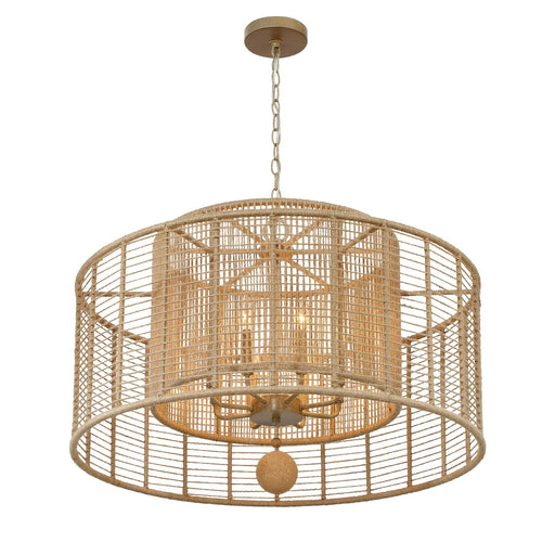 Jayna 8 Light 31.25" Pendant in Burnished Silver