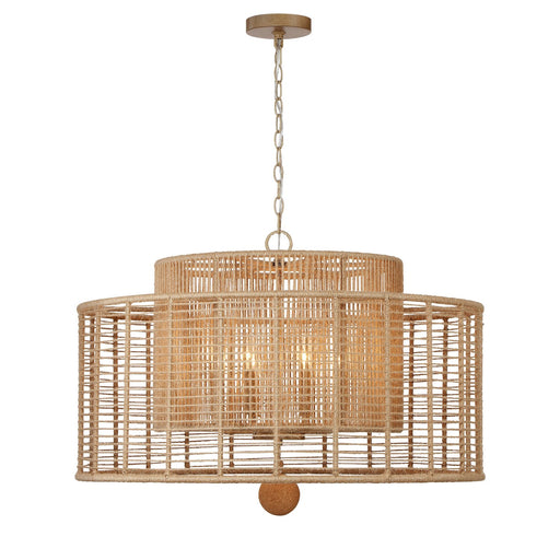 Jayna 8 Light 31.25" Pendant in Burnished Silver