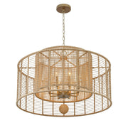 Jayna 8 Light 31.25" Pendant in Burnished Silver
