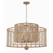 Jayna 8 Light 31.25" Pendant in Burnished Silver