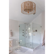 Jayna 8 Light 31.25" Pendant in Burnished Silver in a room setting