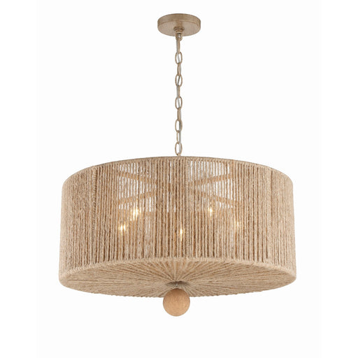 Jessa 5 Light 24" Pendant in Burnished Silver