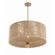 Jessa 5 Light 24" Pendant in Burnished Silver