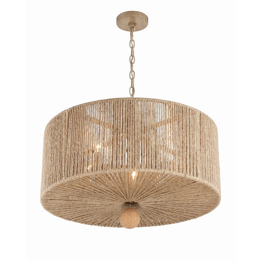 Jessa 5 Light 24" Pendant in Burnished Silver